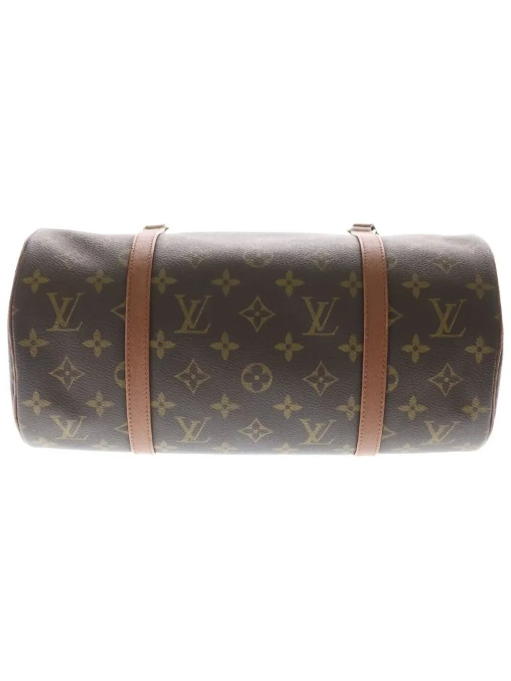 Louis Vuitton Monogram Papillon 30 Handbag Brown Leather Gold